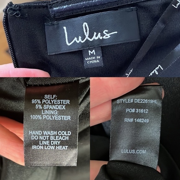 LULUS Off-the-Shoulder Skater Dress in Black NWT Size Medium - Picture 13 of 14